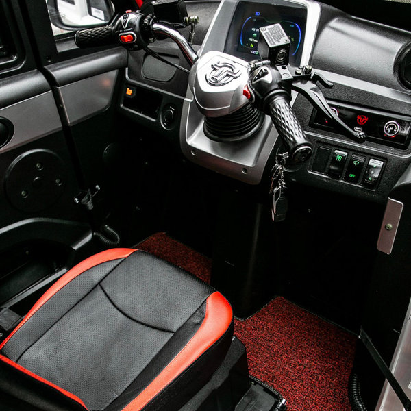 3 Rad Elektro Kabinenroller, CityMobil Q3 2500 W Neues Model 2022 Rot Schwarz