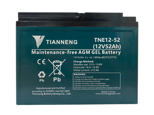 Blei Gel Batterie 12V 52Ah TNE12-52